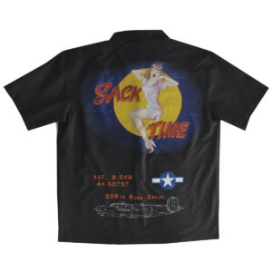 B-24 SACK TIME Aloha Hawaiian Shirt Fighting Colors